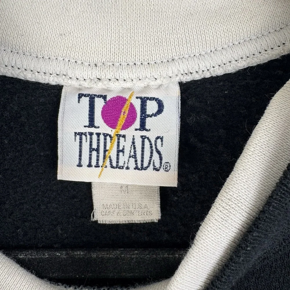 Vintage Top Threads Embroidered Witch Halloween Sweater Pullover Thick Medium - Picture 4 of 5